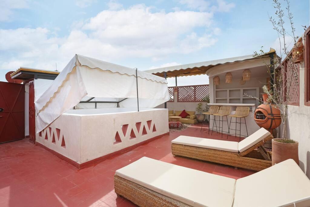 Riad El Khir En Centre Ville Rooftop Et Bassin Marrakesh Buitenkant foto